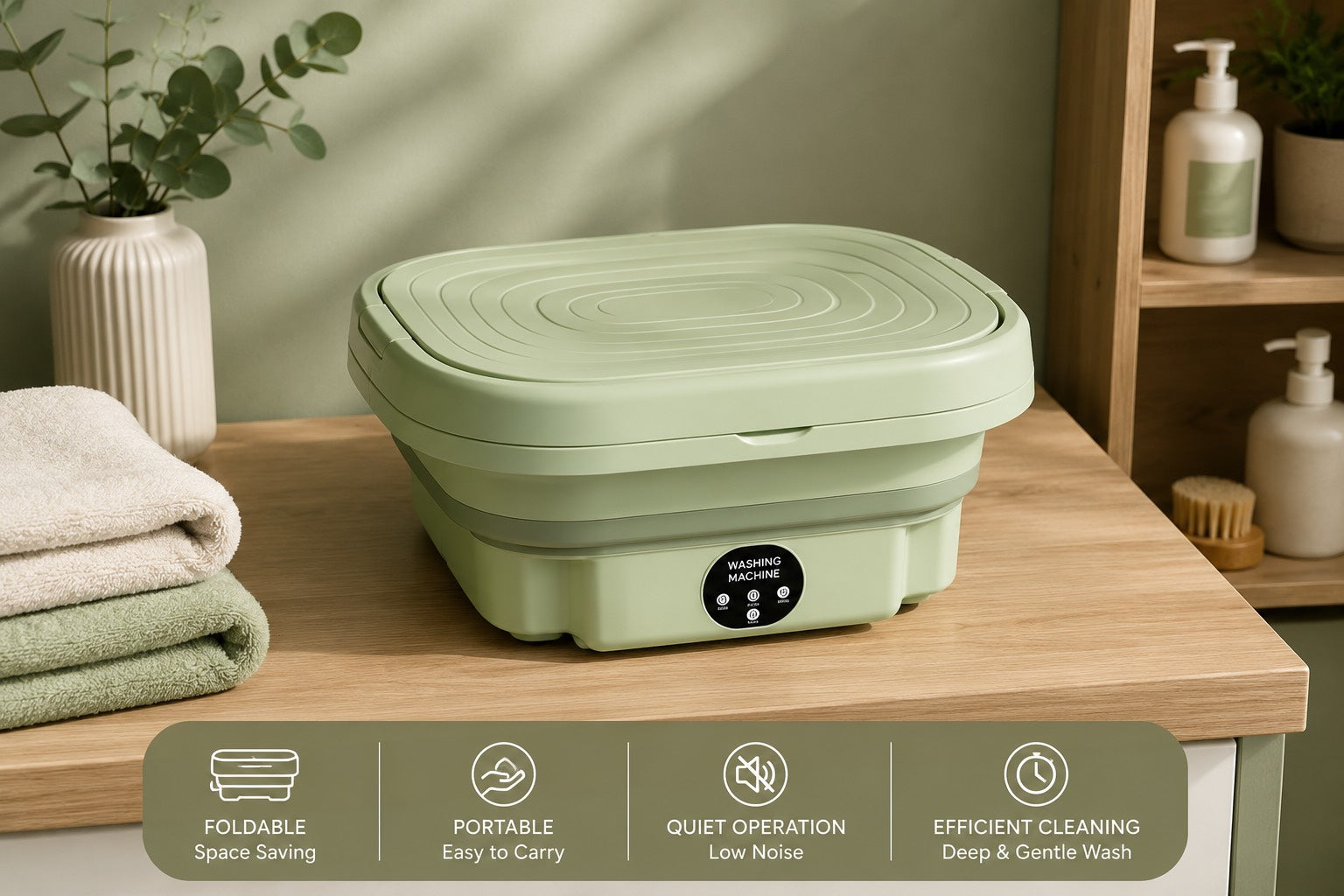 FoldWash™ Portable Laundry Washer