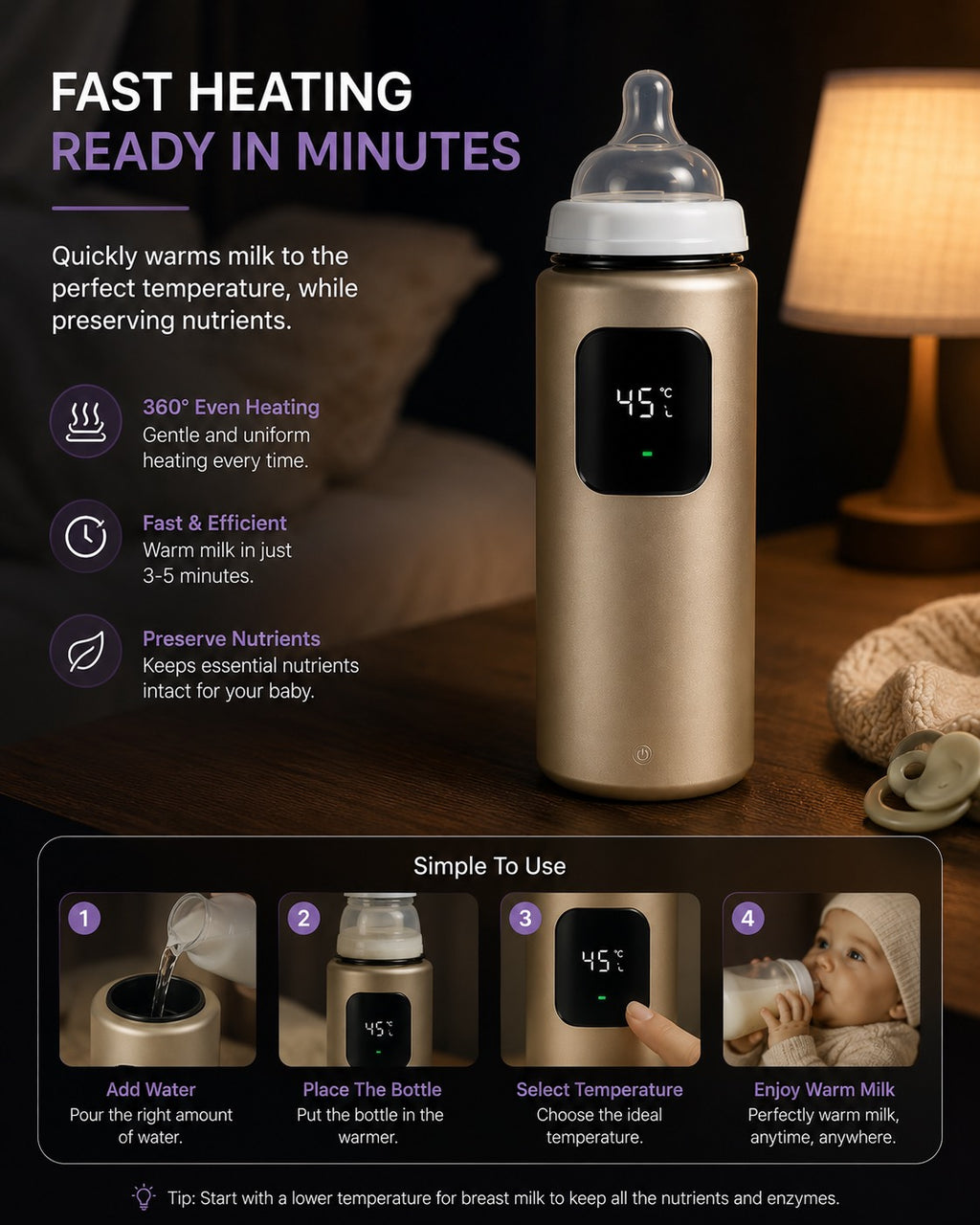 WarmGo™ Portable Bottle Warmer | SAMBOVA