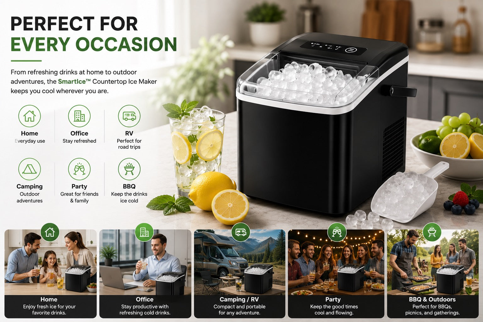 🧊 SmartIce™ Countertop Ice Maker | SAMBOVA