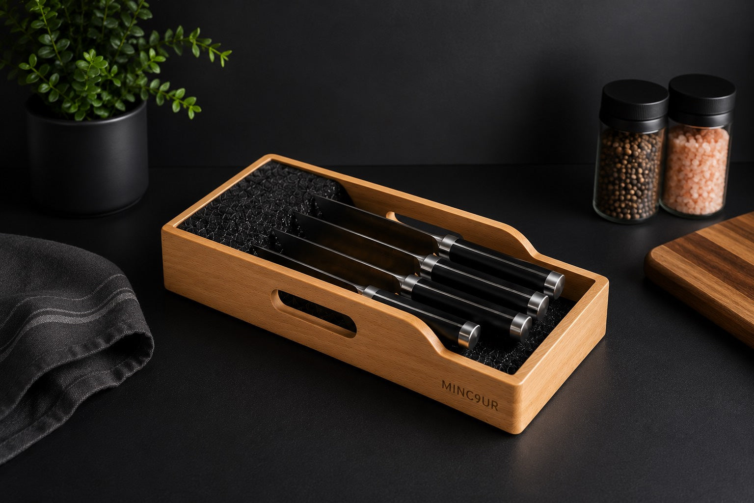 KnifeNest™ Bamboo Knife Organizer | SAMBOVA