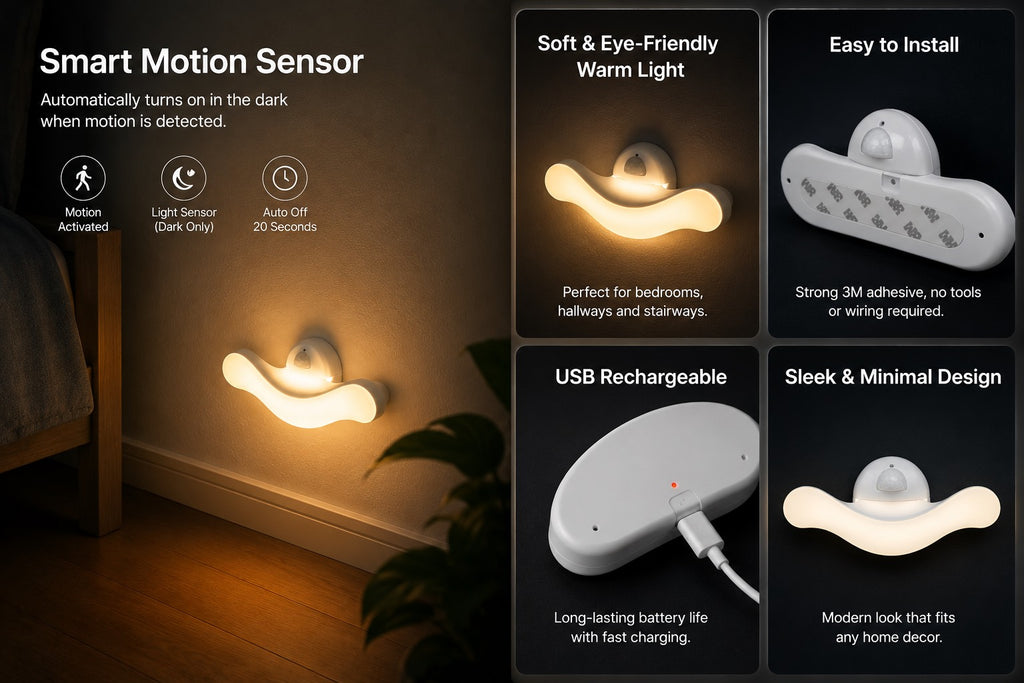 GlowSense™ Motion Sensor Night Light | SAMBOVA
