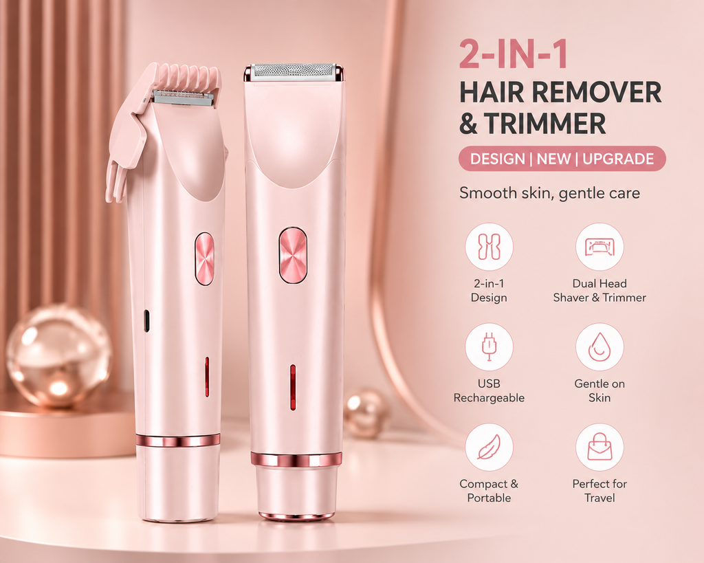 2-in-1 Women's Electric Hair Remover & Precision Trimmer – USB Rechargeable | SAMBOVA