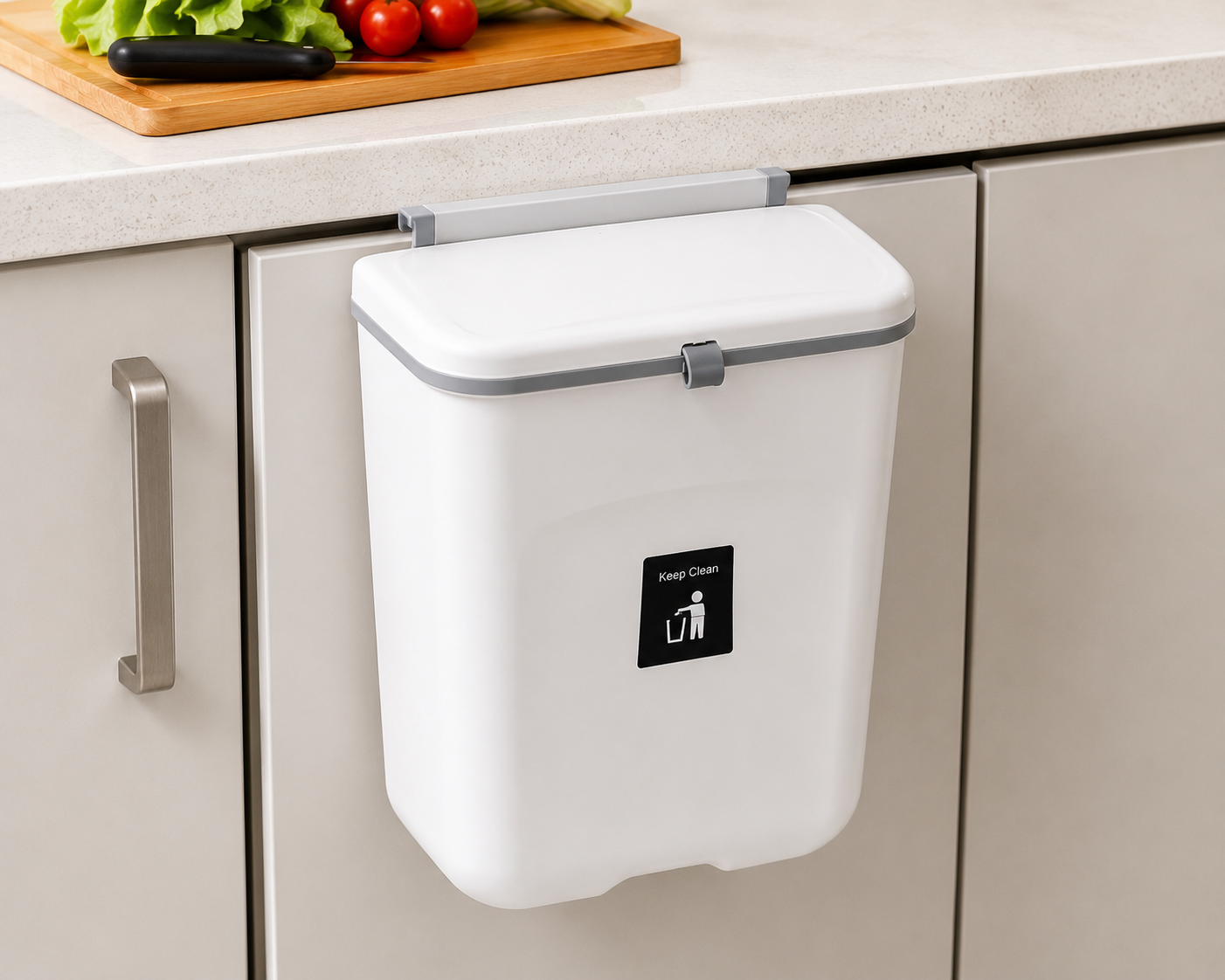 FlexBin™ Hanging Kitchen Trash Can with Lid | SAMBOVA