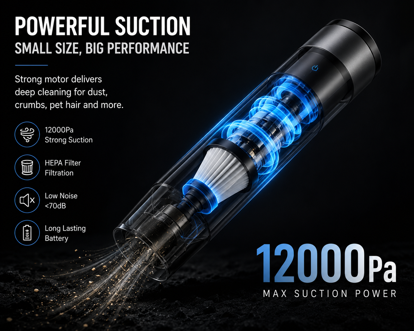 PocketVac™ Mini Cordless Vacuum | SAMBOVA