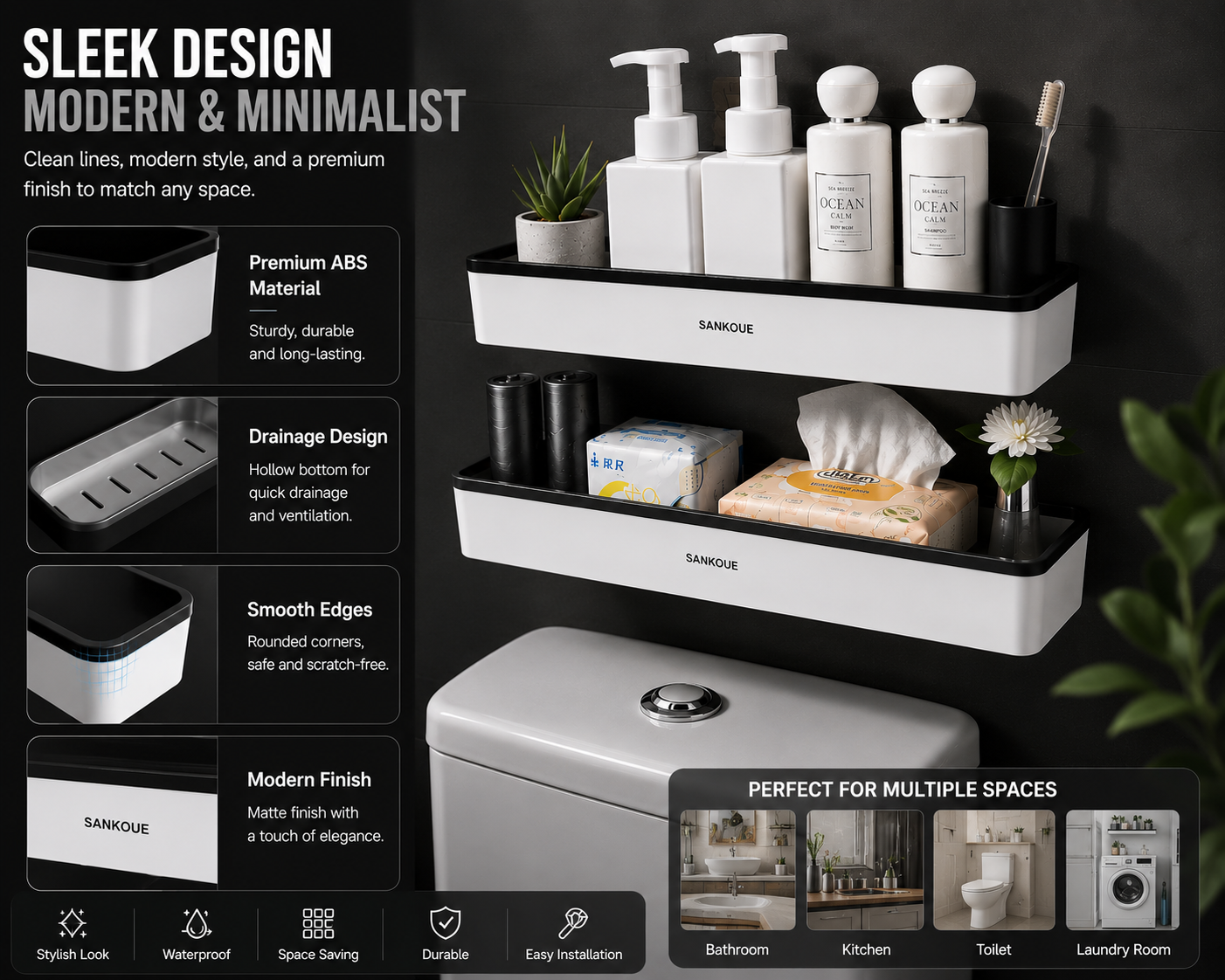 AquaShelf™ Wall Storage Organizer | SAMBOVA
