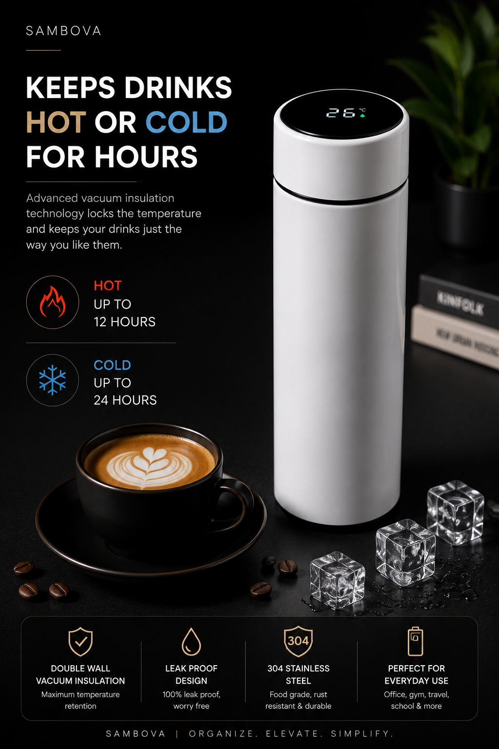 TempSense™ Smart Thermos Bottle | SAMBOVA