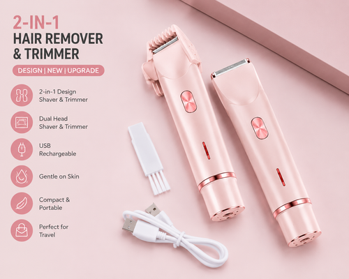 2-in-1 Women's Electric Hair Remover & Precision Trimmer – USB Rechargeable | SAMBOVA
