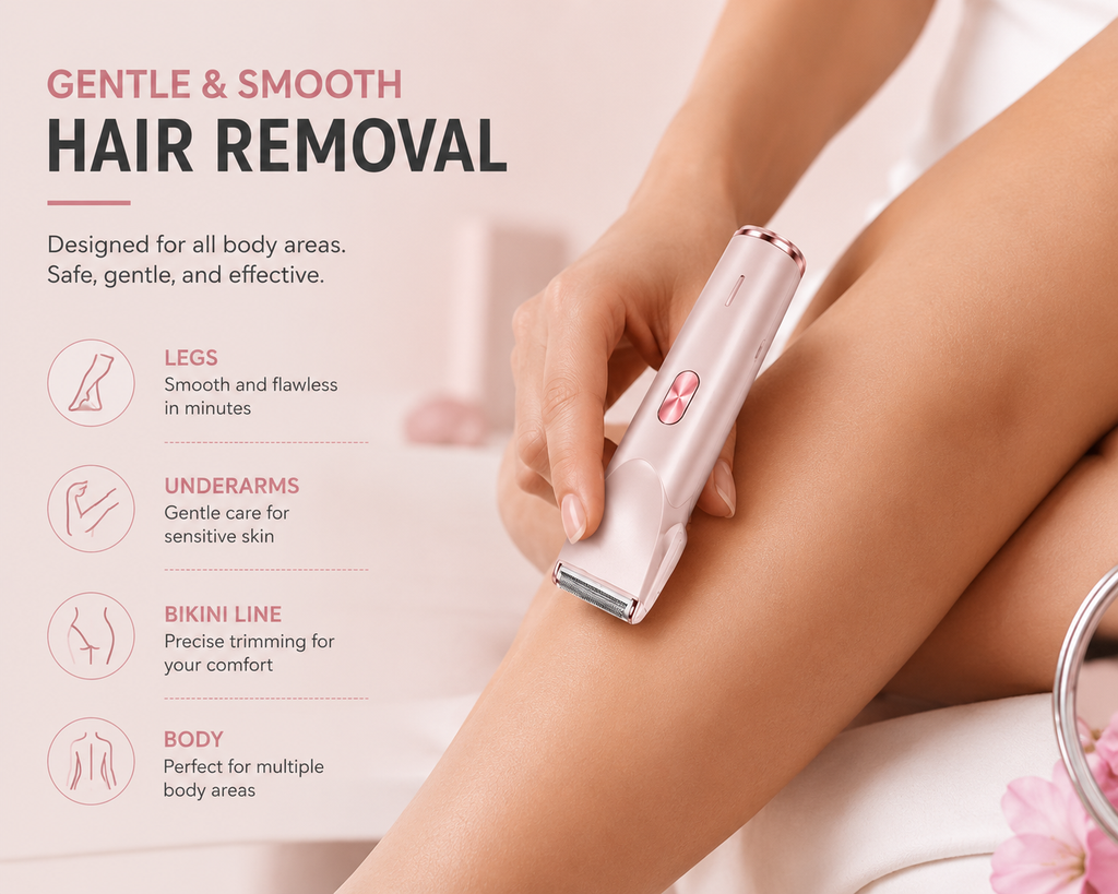 2-in-1 Women's Electric Hair Remover & Precision Trimmer – USB Rechargeable | SAMBOVA