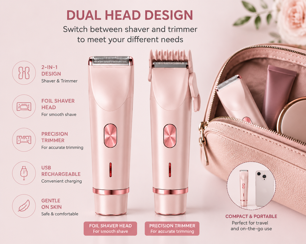 2-in-1 Women's Electric Hair Remover & Precision Trimmer – USB Rechargeable | SAMBOVA