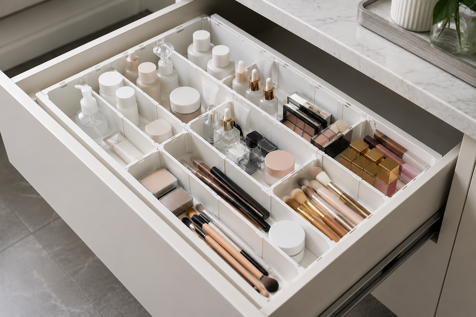 Expandable Drawer Organizer with Adjustable Dividers – Multi-Purpose Storage Tray | SAMBOVA