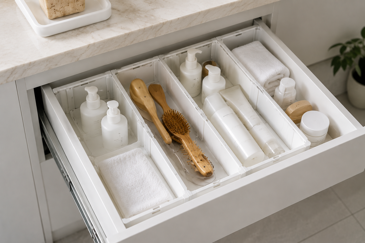 Expandable Drawer Organizer with Adjustable Dividers – Multi-Purpose Storage Tray | SAMBOVA