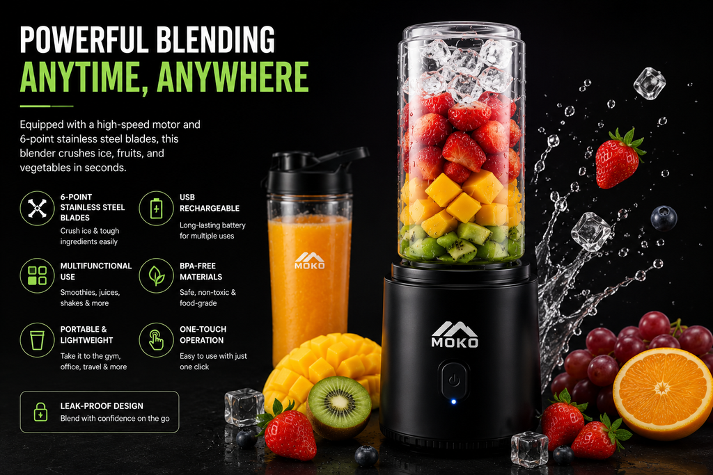 Portable Personal Blender – USB Rechargeable Smoothie & Juice Maker | SAMBOVA
