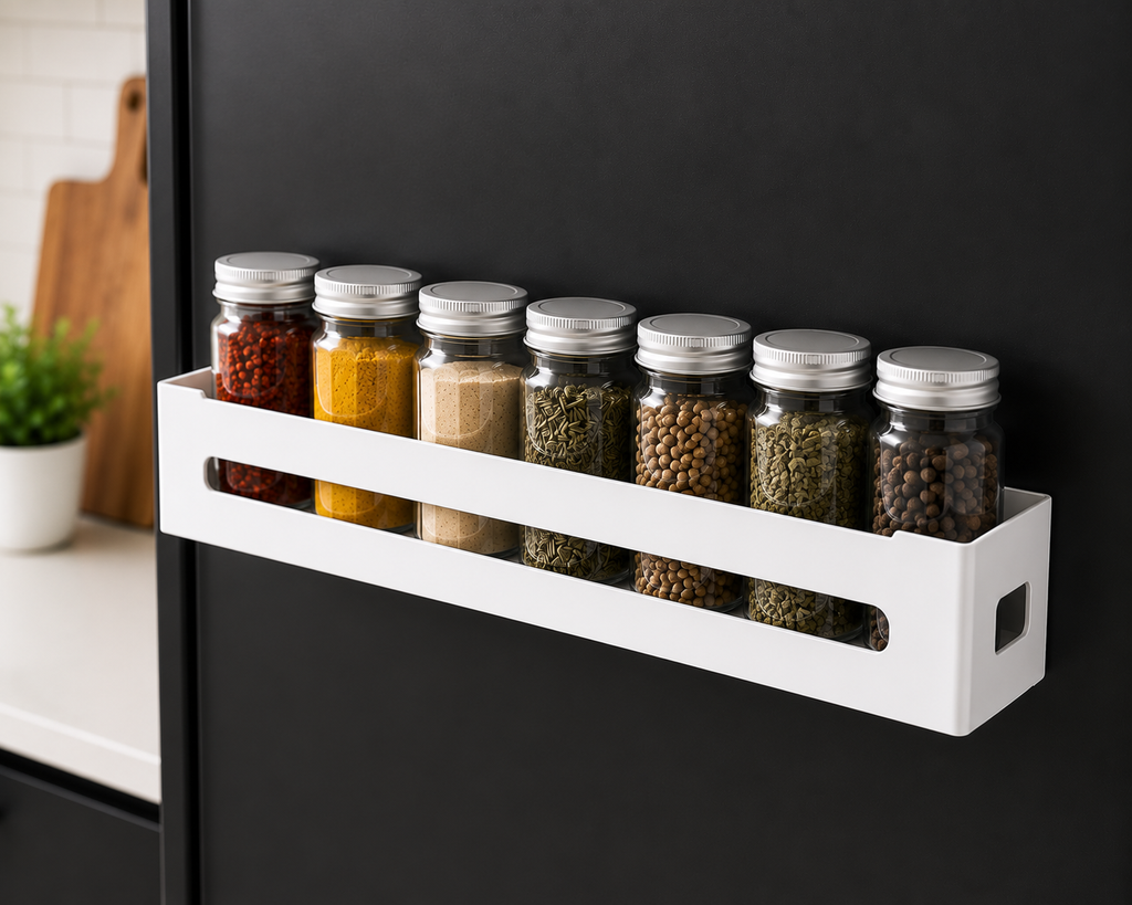 Magnetic Fridge Spice Rack Organizer | Space-Saving Kitchen Storage
