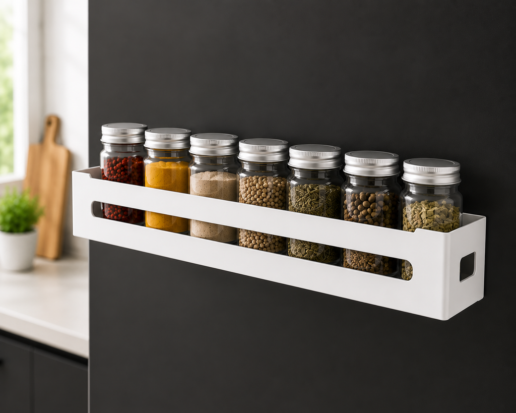 Magnetic Fridge Spice Rack Organizer | Space-Saving Kitchen Storage