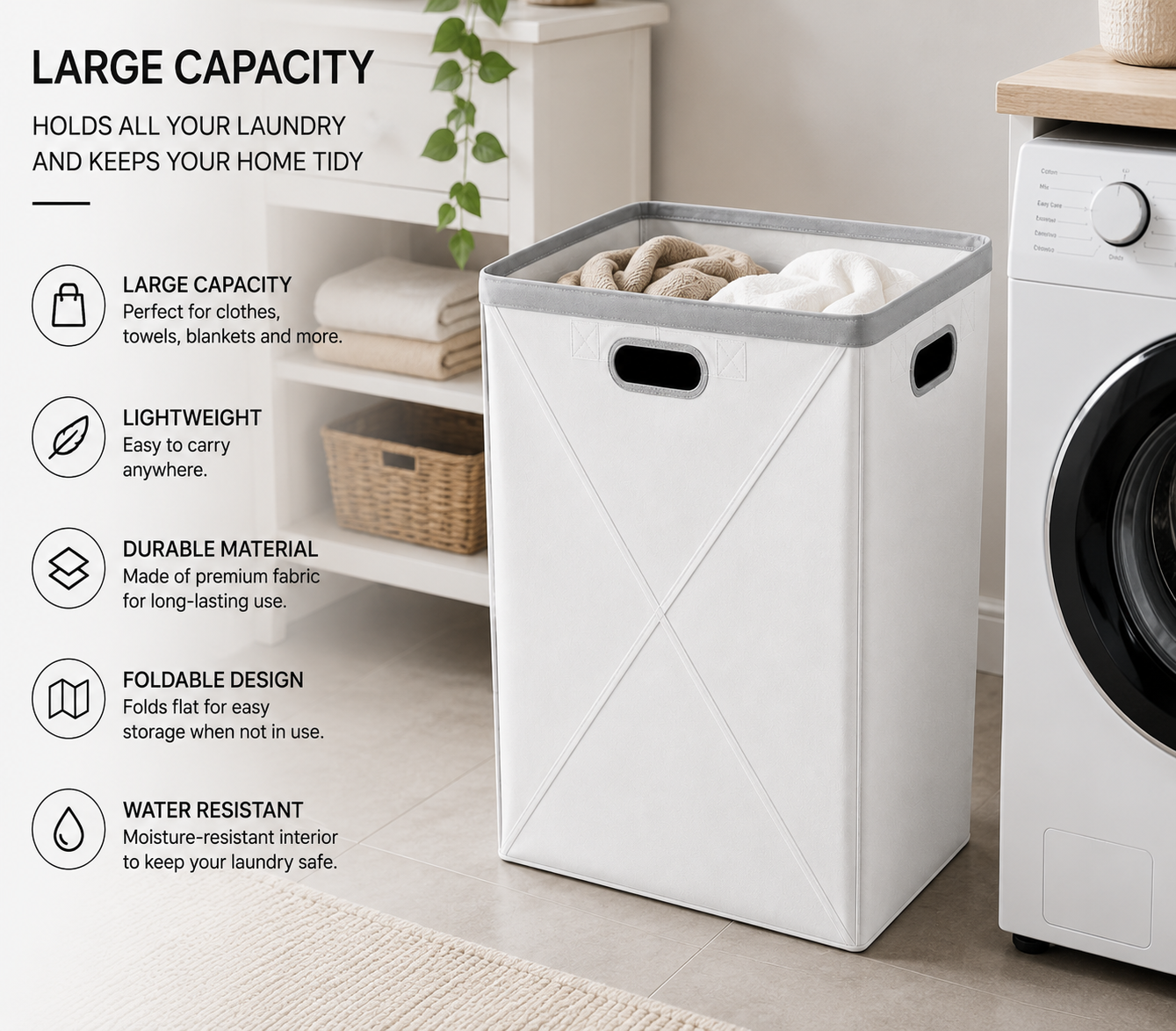 FoldEase™ Collapsible Laundry Hamper | SAMBOVA