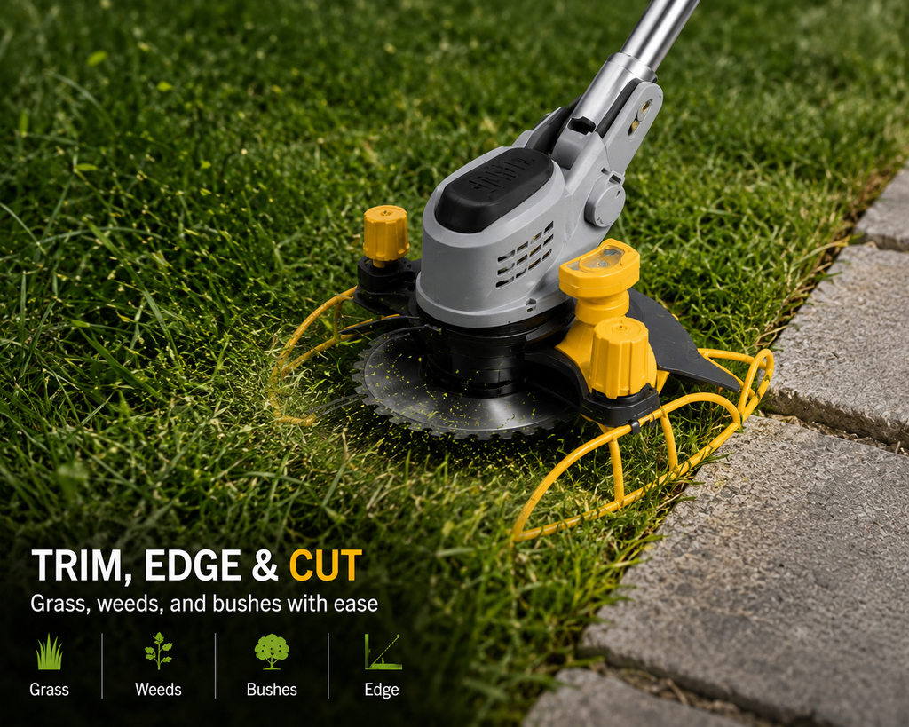 Cordless Electric Grass Trimmer Pro – Rechargeable 4-in-1 Lawn & Weed Cutter | SAMBOVA
