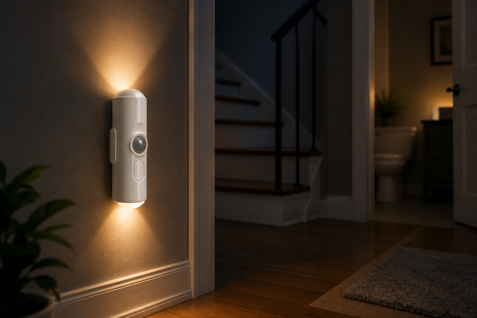 Rechargeable Motion Sensor LED Night Light – Magnetic Stick-On Wall Light | SAMBOVA