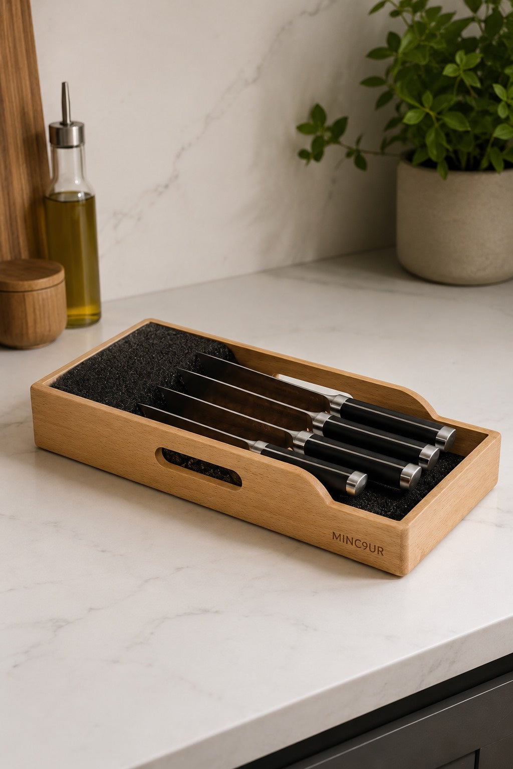 KnifeNest™ Bamboo Knife Organizer | SAMBOVA